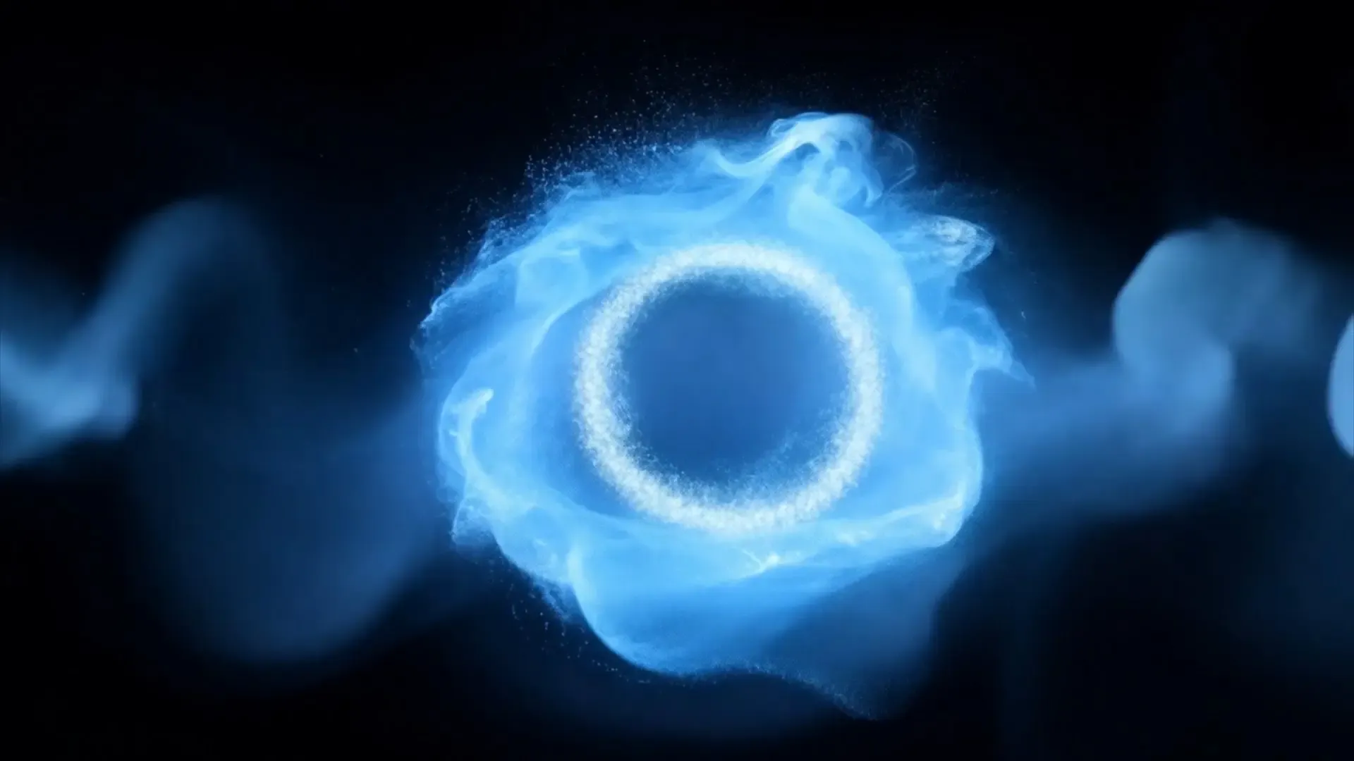 Blue Aura Logo Reveal Background with Celestial Glow